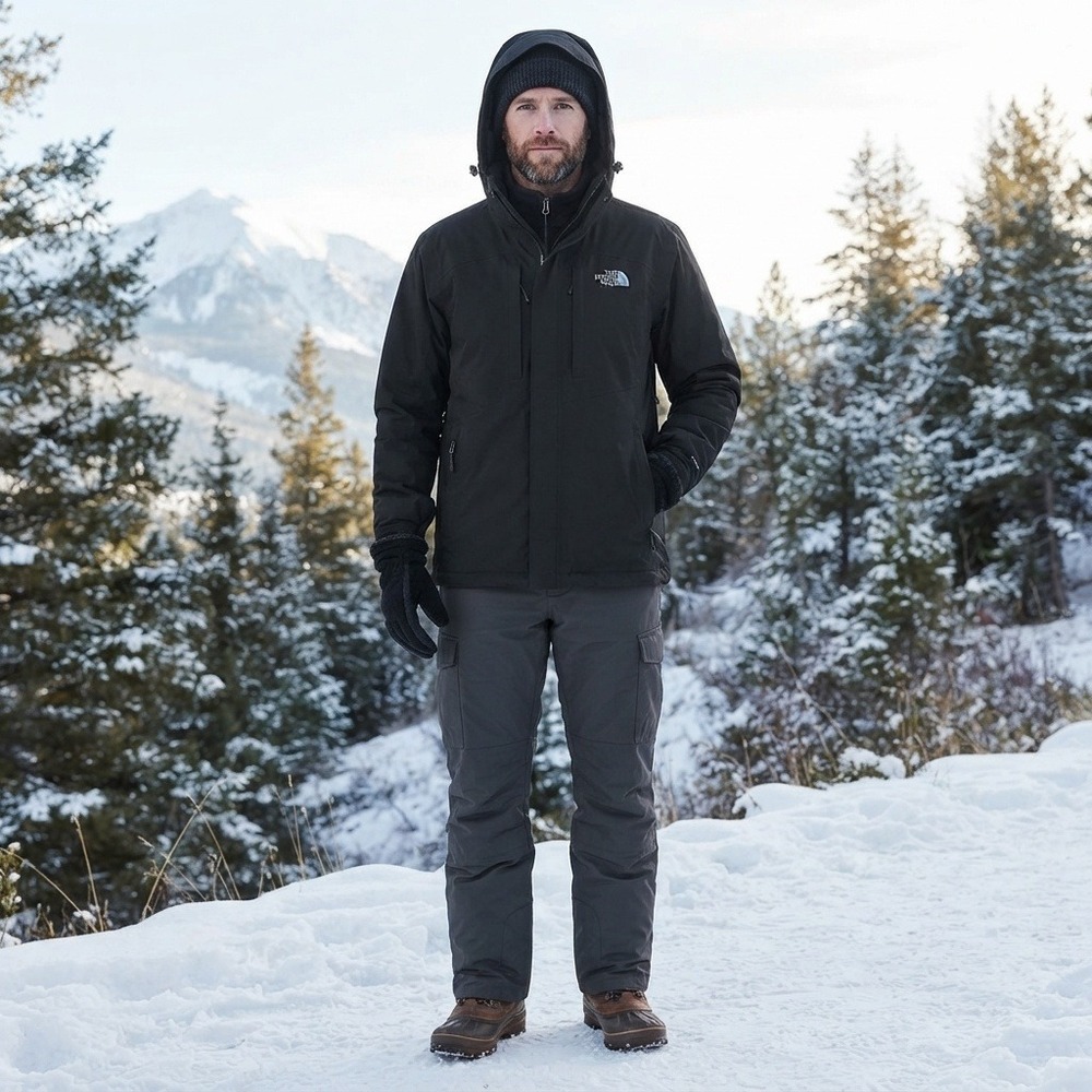 The North Face Atlas HyVent Triclimate 3-in-1 Jacket Fleece Liner Black Medium